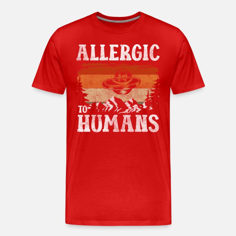 Extraterrestres Univers Terrien Astronaute - T-shirt bio Premium Homme - rouge