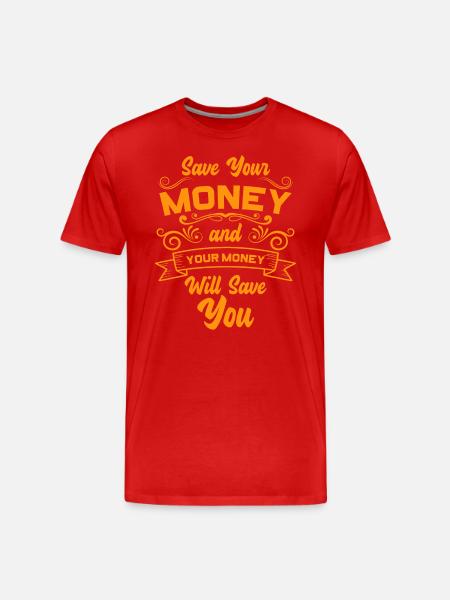 Wealth Millionaire Dollars - Men's Premium Organic T-Shirt - red