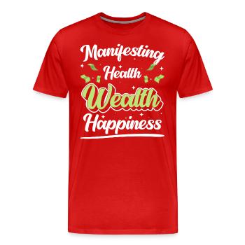 Money Finance Entrepreneur - Men's Premium Organic T-Shirt - red - Front - Damien (186cm)