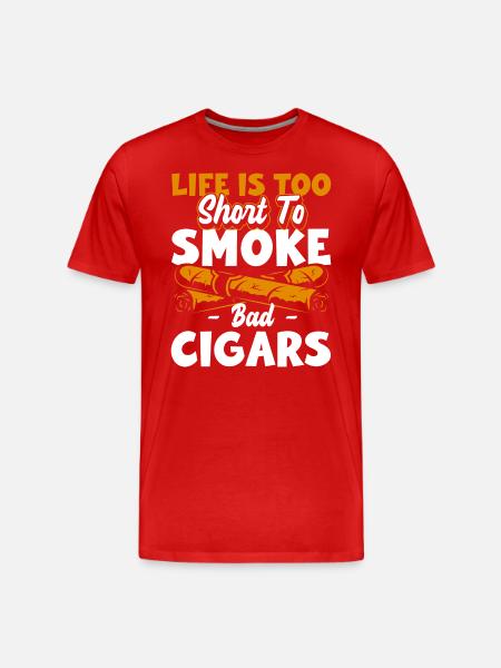 Rauchen Nikotin Rauchverbot Vape - Männer Premium Bio T-Shirt - Rot