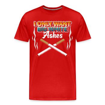 Tabac Nicotine Interdiction de fumer Drogue - T-shirt bio Premium Homme - rouge - Devant - Damien (186cm)
