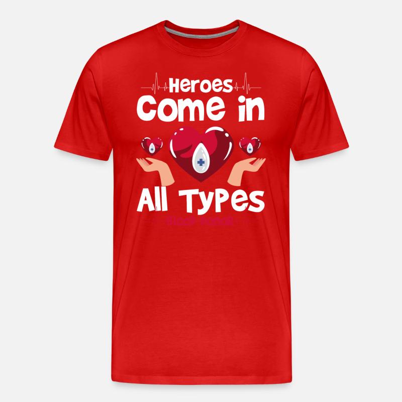Blutspender Leben Gemeinsam - Männer Premium Bio T-Shirt - Rot