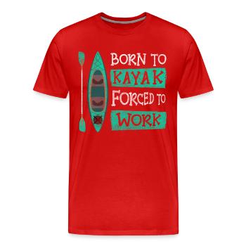 Club d’aviron sportif d’aviron aquatique - T-shirt bio Premium Homme - rouge - Devant - Damien (186cm)