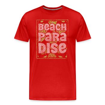 Vacances Mer Surf Nature - T-shirt bio Premium Homme - rouge - Devant - Damien (186cm)