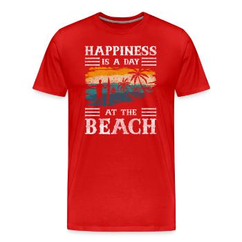 Holiday Heat Diving - Men's Premium Organic T-Shirt - red - Front - Damien (186cm)