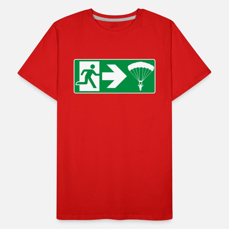 Emergency Exit Parachute Paraglider Men's Premium Organic T-Shirt