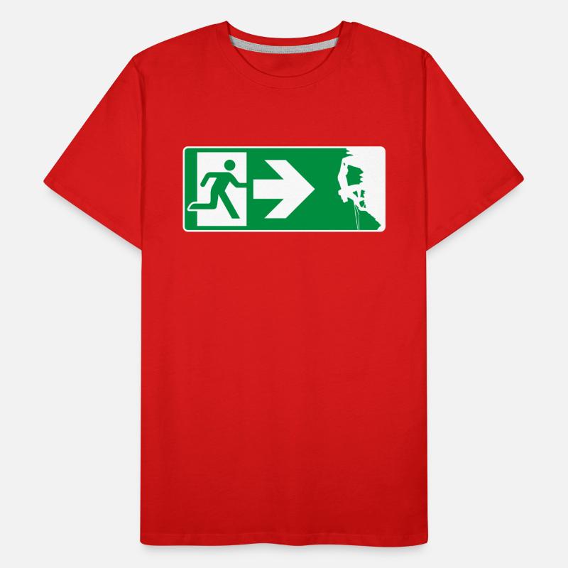 Emergency Exit Climbing Climber Men's Premium Organic T-Shirt