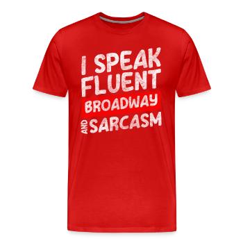Theatre Performance Play Curtain - Men's Premium Organic T-Shirt - red - Front - Damien (186cm)