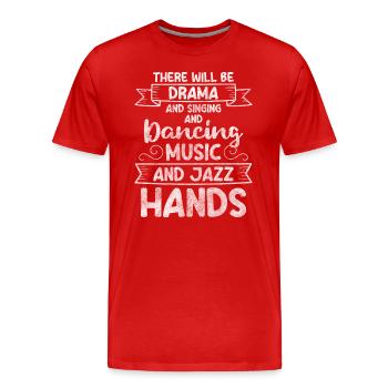 Actress Stage Play Musical - Men's Premium Organic T-Shirt - red - Front - Damien (186cm)