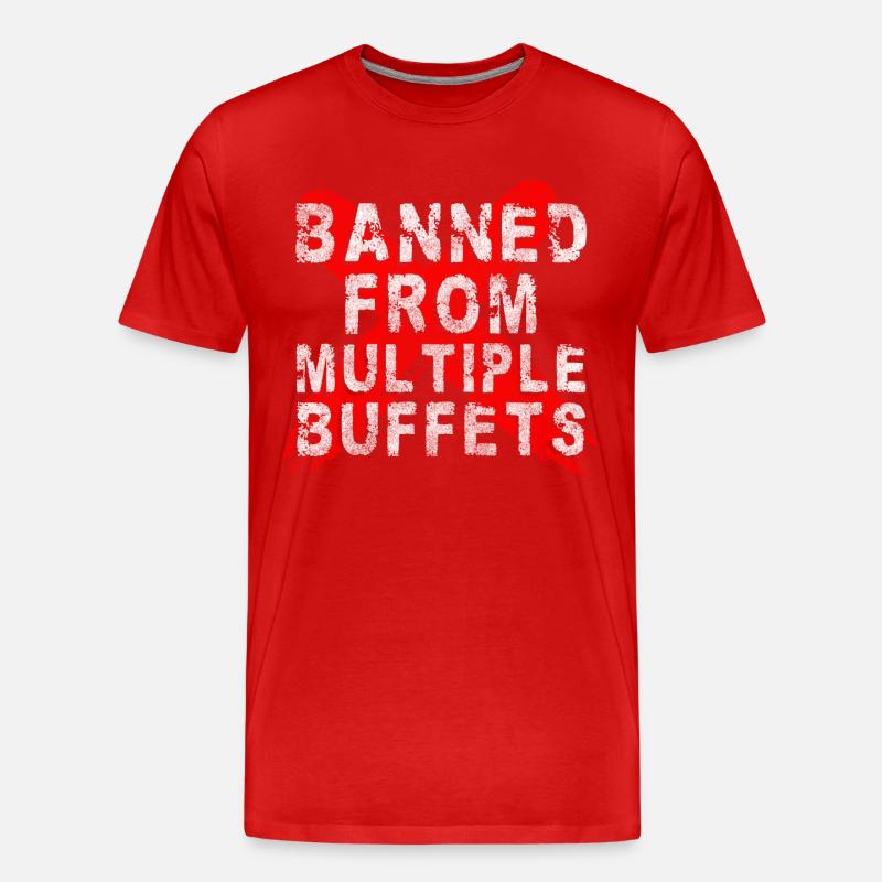 Buffet Hunger Hotel Vielesser - Männer Premium Bio T-Shirt - Rot