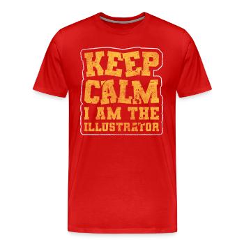 Designer Zeichnen Entwurf - Männer Premium Bio T-Shirt - Rot - Vorne - Damien (186cm)