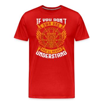 Spinne Tier Netz Acht Augen - Männer Premium Bio T-Shirt - Rot - Vorne - Damien (186cm)