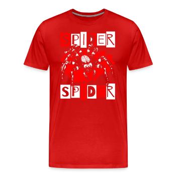 Spider, Nature, Arachnids, Eight Eyes - Men's Premium Organic T-Shirt - red - Front - Damien (186cm)