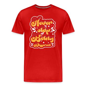 Perfekt Kreativ Style - Männer Premium Bio T-Shirt - Rot - Vorne - Damien (186cm)