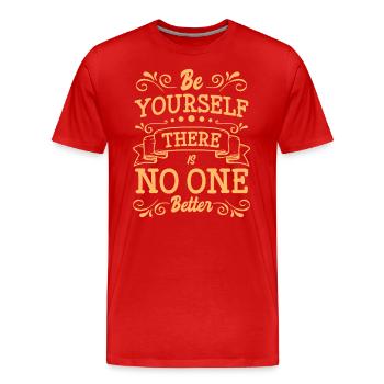 Einzigartig Regenbogen Kreativ Besonders - Männer Premium Bio T-Shirt - Rot - Vorne - Damien (186cm)