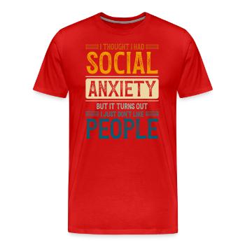Different, person, individual, especially - Men's Premium Organic T-Shirt - red - Front - Damien (186cm)