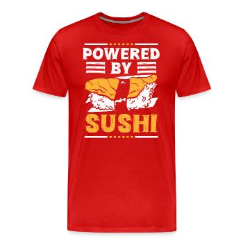 Japanese Rice Yummy - Men's Premium Organic T-Shirt - red - Front - Damien (186cm)