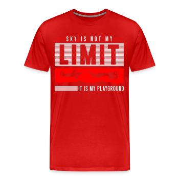 Parachutisme Saut Sports extrêmes Parapente - T-shirt bio Premium Homme - rouge - Devant - Damien (186cm)