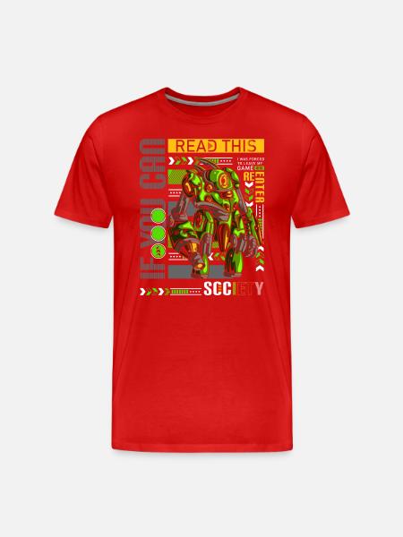 PC Nerd Gamer Gamepad - Men's Premium Organic T-Shirt - red