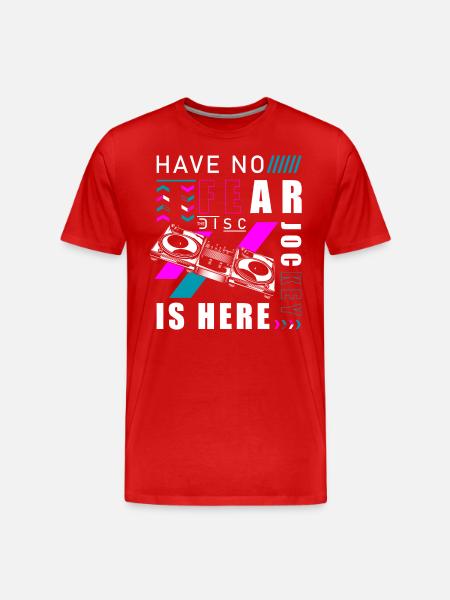 DJ Electro Fun - Men's Premium Organic T-Shirt - red