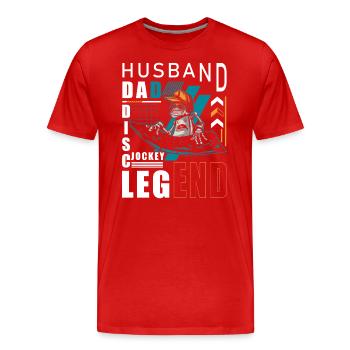 Musik Techno Feiern Bass - Männer Premium Bio T-Shirt - Rot - Vorne - Damien (186cm)