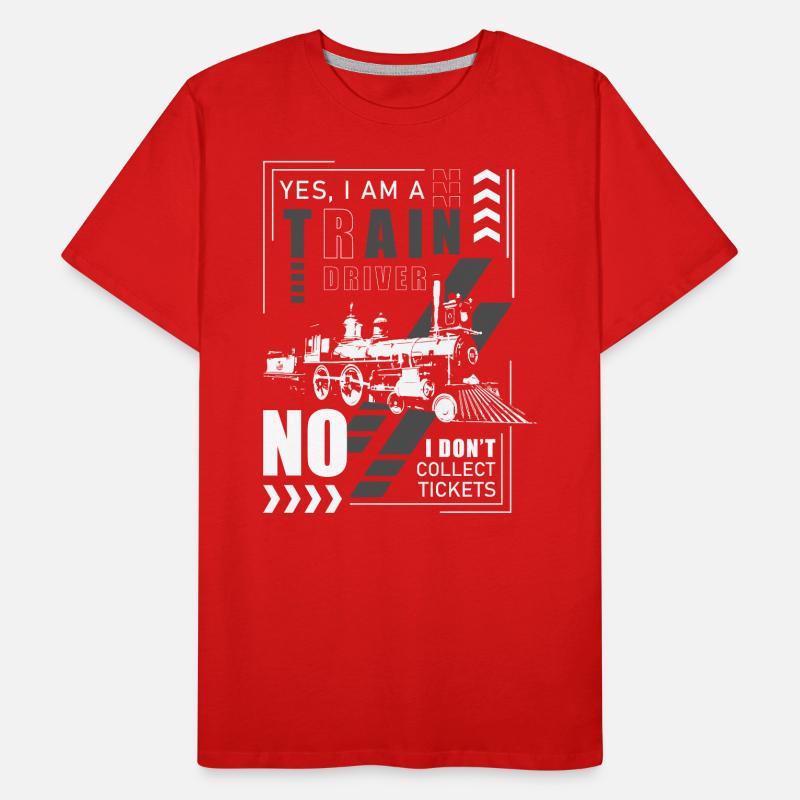 Train Driver Train Leading Men's Premium Organic T-Shirt