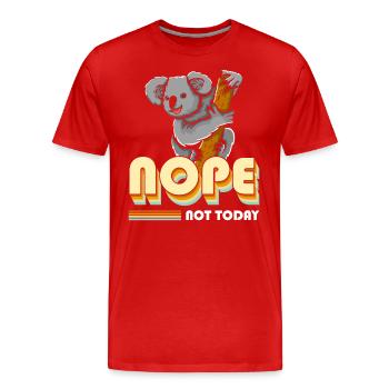 Eucalyptus Animal Australia - Men's Premium Organic T-Shirt - red - Front - Damien (186cm)