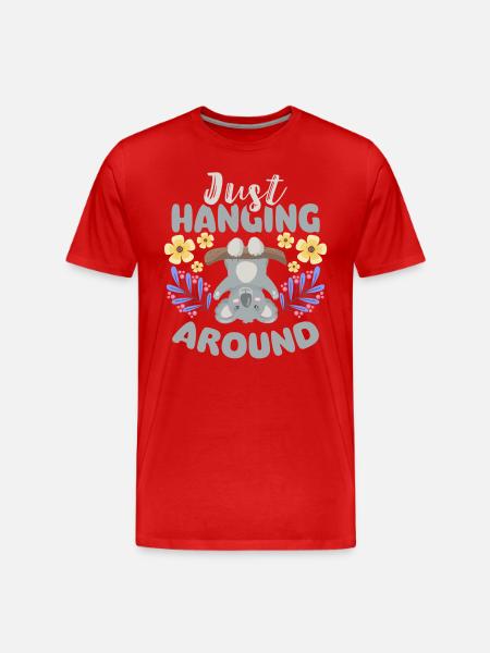 Eucalyptus Fluffy Marsupial Outback - Men's Premium Organic T-Shirt - red