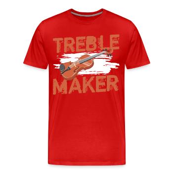 Musicien Musique classique Performance - T-shirt bio Premium Homme - rouge - Devant - Damien (186cm)