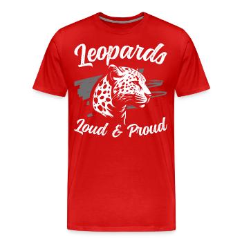 Afrika Wild Raubtier - Männer Premium Bio T-Shirt - Rot - Vorne - Damien (186cm)
