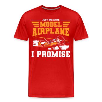 Maquette d’avion Maquette d’avion Fabrication de maquettes Télécommande - T-shirt bio Premium Homme - rouge - Devant - Damien (186cm)
