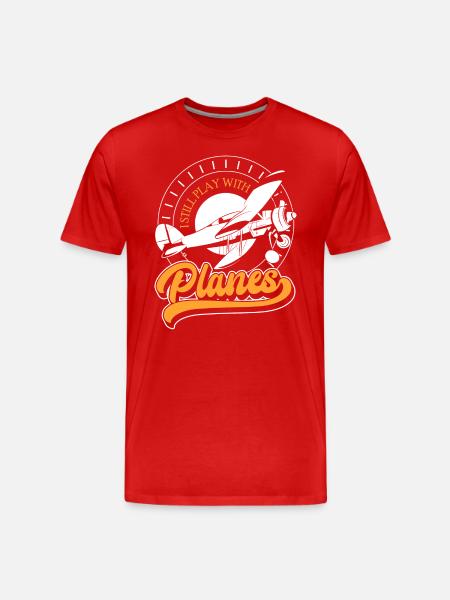 Modellflug Hobby Hobbypilot Testpilot - Männer Premium Bio T-Shirt - Rot