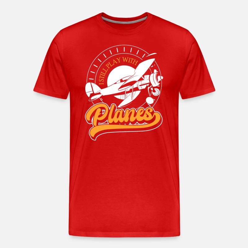 Modellflug Hobby Hobbypilot Testpilot - Männer Premium Bio T-Shirt - Rot