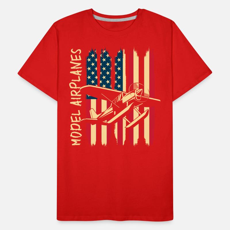 Modellbauer Modellfliegen Hobbypilot Flieger Männer Premium Bio T-Shirt