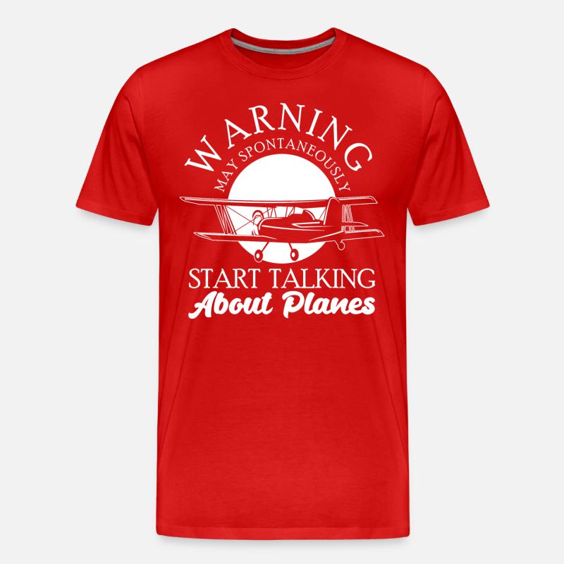 Modellflugzeug - Männer Premium Bio T-Shirt - Rot