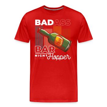 Celebrating Leisure Drinker Friends - Men's Premium Organic T-Shirt - red - Front - Damien (186cm)