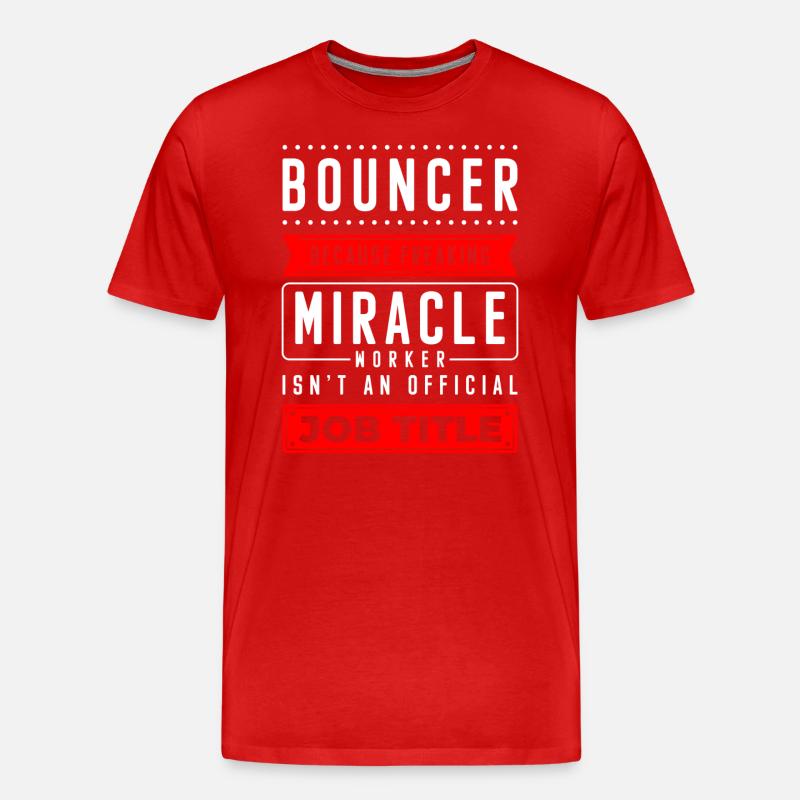 Sicherheitsdienst Beruf Groß Eingang - Männer Premium Bio T-Shirt - Rot