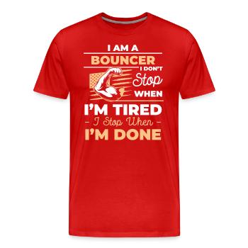 Security Bodyguard Wide - Men's Premium Organic T-Shirt - red - Front - Damien (186cm)