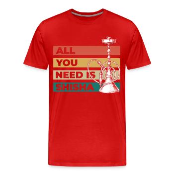 Sisha Rauch Chillig Orientalisch - Männer Premium Bio T-Shirt - Rot - Vorne - Damien (186cm)