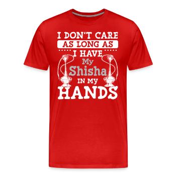 Hookah Tobacco Chilling Cigarette - Men's Premium Organic T-Shirt - red - Front - Damien (186cm)