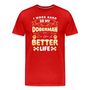 Dog Dog Owner Dog Love Protection Dog - Men's Premium Organic T-Shirt - red - Front - Damien (186cm)