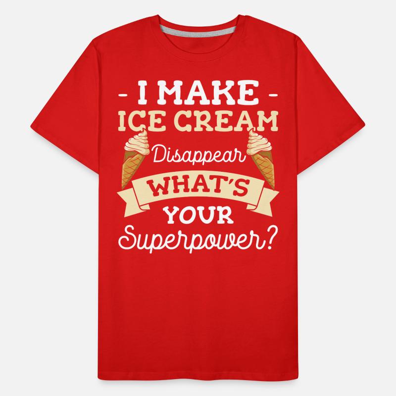 Crème glacée Boule de crème glacée Snacking Crème glacée T-shirt bio Premium Homme