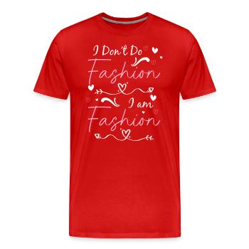 Fashion Clothing Trend - Men's Premium Organic T-Shirt - red - Front - Damien (186cm)