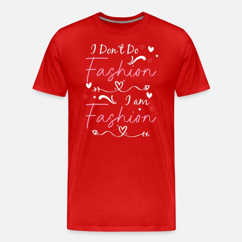 Mode Kleidung Trend - Männer Premium Bio T-Shirt - Rot