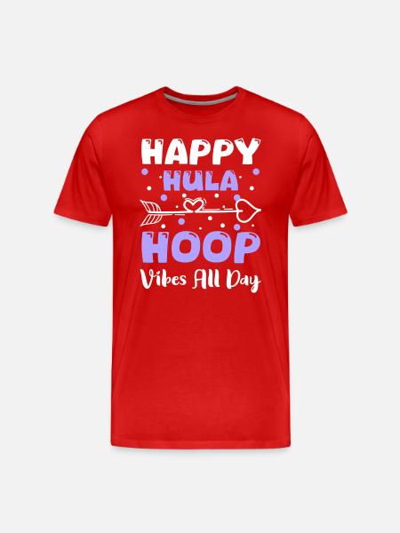 Hulahoop Slimming Fun - Men's Premium Organic T-Shirt - red