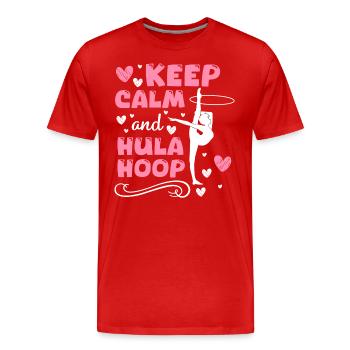 Motivation de l’entraînement Hulahoop - T-shirt bio Premium Homme - rouge - Devant - Damien (186cm)