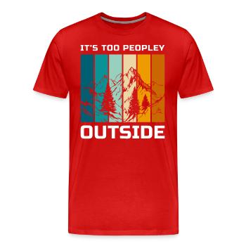Des gens timides et solitaires - T-shirt bio Premium Homme - rouge - Devant - Damien (186cm)