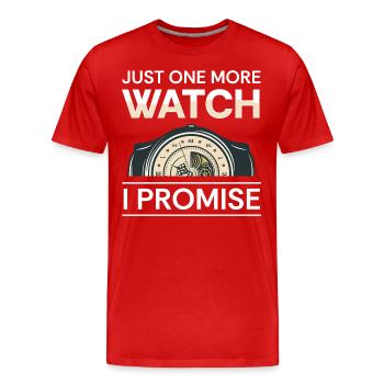 Uhrenliebhaber Uhrwerk Sammler Schweizer - Männer Premium Bio T-Shirt - Rot - Vorne - Damien (186cm)