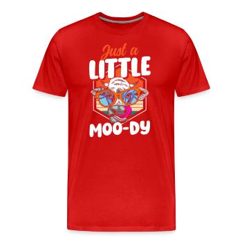 Vache laitière Beef Farmer - T-shirt bio Premium Homme - rouge - Devant - Damien (186cm)
