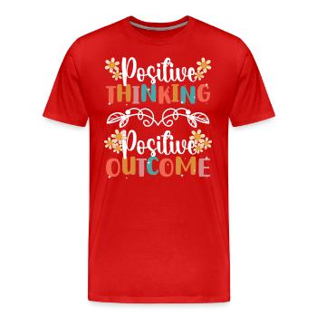Wellness Body Yoga - Men's Premium Organic T-Shirt - red - Front - Damien (186cm)